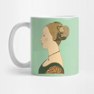 Inspired by Piero del Pollaiuolo’s Portrait of a Young Woman Mug